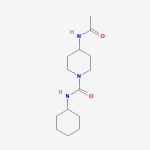 molecular formula C14H25N3O2 B2638010 4-乙酰氨基-N-环己基哌啶-1-甲酰胺 CAS No. 1713651-38-7