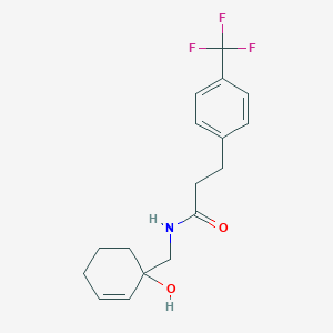 molecular formula C17H20F3NO2 B2638014 N-[(1-hydroxycyclohex-2-en-1-yl)methyl]-3-[4-(trifluoromethyl)phenyl]propanamide CAS No. 2097860-11-0