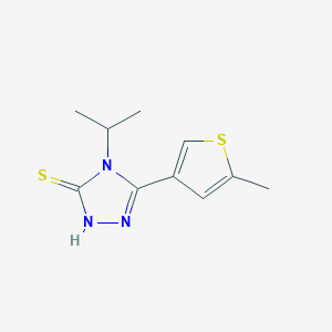 molecular formula C10H13N3S2 B2638015 4-isopropyl-5-(5-methylthien-3-yl)-4H-1,2,4-triazole-3-thiol CAS No. 588682-95-5