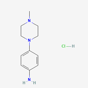 molecular formula C11H18ClN3 B2638031 4-(4-Methylpiperazin-1-yl)aniline hydrochloride CAS No. 194799-59-2; 94520-33-9