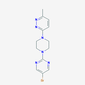 molecular formula C13H15BrN6 B2638034 3-[4-(5-Bromopyrimidin-2-yl)piperazin-1-yl]-6-methylpyridazine CAS No. 2380072-12-6