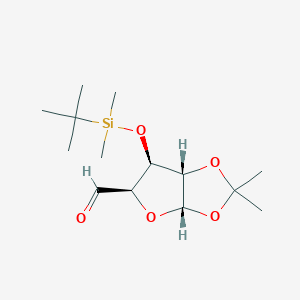 (3aS,5R,6R,6aS)-6-((tert-butyldimethylsilyl)oxy)-2,2-dimethyltetrahydrofuro[2,3-d][1,3]dioxole-5-carbaldehyde