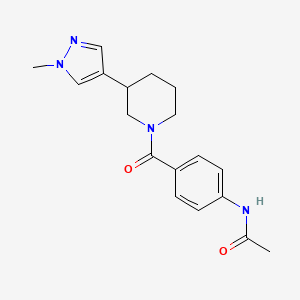 N-[4-[3-(1-Methylpyrazol-4-yl)piperidine-1-carbonyl]phenyl]acetamide