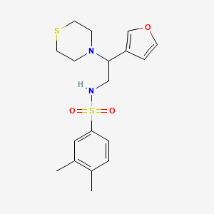 N-(2-(furan-3-yl)-2-thiomorpholinoethyl)-3,4-dimethylbenzenesulfonamide