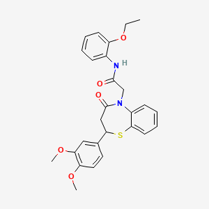 2-(2-(3,4-dimethoxyphenyl)-4-oxo-3,4-dihydrobenzo[b][1,4]thiazepin-5(2H)-yl)-N-(2-ethoxyphenyl)acetamide