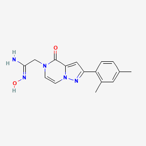 (1Z)-2-[2-(2,4-dimethylphenyl)-4-oxopyrazolo[1,5-a]pyrazin-5(4H)-yl]-N'-hydroxyethanimidamide