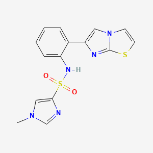 N-(2-(imidazo[2,1-b]thiazol-6-yl)phenyl)-1-methyl-1H-imidazole-4-sulfonamide