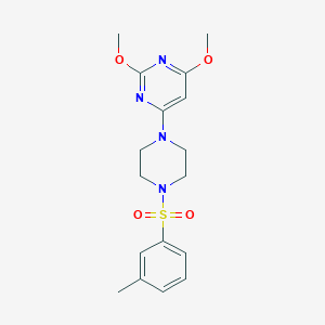 2,4-Dimethoxy-6-(4-(m-tolylsulfonyl)piperazin-1-yl)pyrimidine