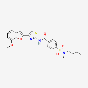molecular formula C24H25N3O5S2 B2638057 4-(N-butyl-N-methylsulfamoyl)-N-(4-(7-methoxybenzofuran-2-yl)thiazol-2-yl)benzamide CAS No. 921525-55-5