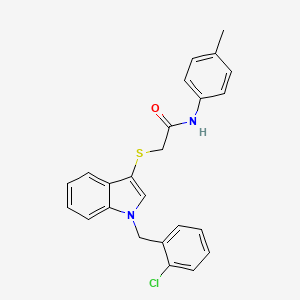 2-((1-(2-chlorobenzyl)-1H-indol-3-yl)thio)-N-(p-tolyl)acetamide