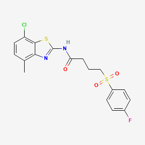 N-(7-chloro-4-methylbenzo[d]thiazol-2-yl)-4-((4-fluorophenyl)sulfonyl)butanamide
