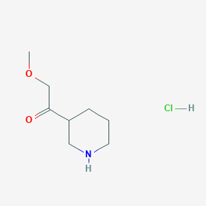 molecular formula C8H16ClNO2 B2638081 2-甲氧基-1-哌啶-3-基乙酮；盐酸盐 CAS No. 2361643-90-3