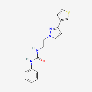 1-phenyl-3-(2-(3-(thiophen-3-yl)-1H-pyrazol-1-yl)ethyl)urea