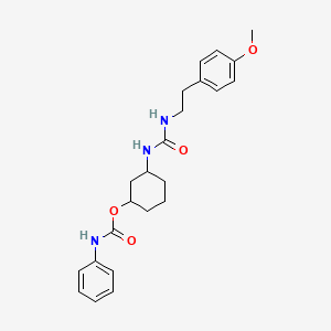 molecular formula C23H29N3O4 B2638088 3-(3-(4-甲氧基苯乙基)脲基)环己基苯甲酸酯 CAS No. 1351609-21-6