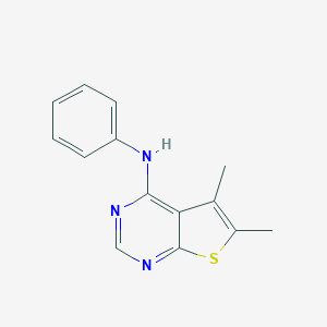 molecular formula C14H13N3S B263809 5,6-dimethyl-N-phenylthieno[2,3-d]pyrimidin-4-amine 