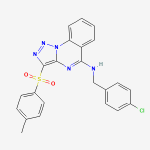 molecular formula C23H18ClN5O2S B2638090 N-(4-chlorobenzyl)-3-[(4-methylphenyl)sulfonyl][1,2,3]triazolo[1,5-a]quinazolin-5-amine CAS No. 904585-83-7