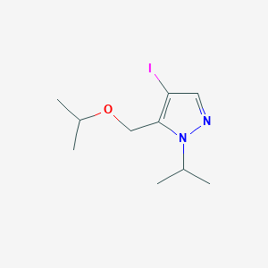 molecular formula C10H17IN2O B2638093 4-iodo-5-(isopropoxymethyl)-1-isopropyl-1H-pyrazole CAS No. 1856077-89-8