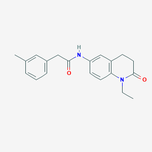 molecular formula C20H22N2O2 B2638094 N-(1-乙基-2-氧代-1,2,3,4-四氢喹啉-6-基)-2-(间甲苯基)乙酰胺 CAS No. 921913-22-6