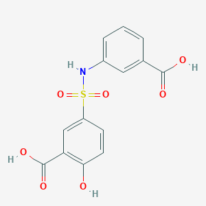 molecular formula C14H11NO7S B2638099 5-(N-(3-carboxyphenyl)sulfamoyl)-2-hydroxybenzoic acid CAS No. 303793-51-3