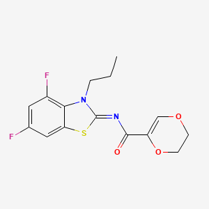 (Z)-N-(4,6-difluoro-3-propylbenzo[d]thiazol-2(3H)-ylidene)-5,6-dihydro-1,4-dioxine-2-carboxamide