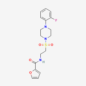 molecular formula C17H20FN3O4S B2638102 N-[2-[4-(2-fluorophenyl)piperazin-1-yl]sulfonylethyl]furan-2-carboxamide CAS No. 897618-32-5