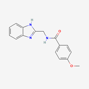 molecular formula C16H15N3O2 B2638105 N-(1H-benzimidazol-2-ylmethyl)-4-methoxybenzamide CAS No. 380212-44-2
