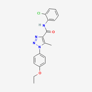 molecular formula C18H17ClN4O2 B2638111 N-(2-氯苯基)-1-(4-乙氧苯基)-5-甲基-1H-1,2,3-三唑-4-甲酰胺 CAS No. 866872-54-0