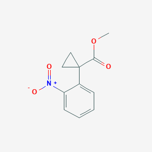 molecular formula C11H11NO4 B2638128 1-(2-硝基苯基)环丙烷-1-甲酸甲酯 CAS No. 2061979-93-7