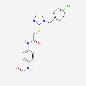 2-({1-[(4-chlorophenyl)methyl]-1H-imidazol-2-yl}sulfanyl)-N-(4-acetamidophenyl)acetamide