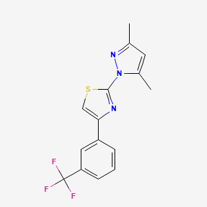 2-(3,5-dimethyl-1H-pyrazol-1-yl)-4-[3-(trifluoromethyl)phenyl]-1,3-thiazole
