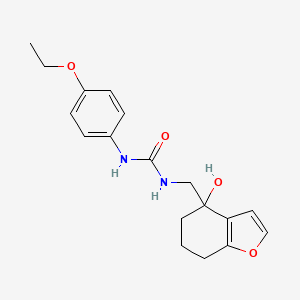 molecular formula C18H22N2O4 B2638137 1-(4-Ethoxyphenyl)-3-((4-hydroxy-4,5,6,7-tetrahydrobenzofuran-4-yl)methyl)urea CAS No. 2309258-83-9