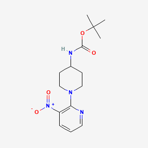 molecular formula C15H22N4O4 B2638138 tert-Butyl (1-(3-nitropyridin-2-yl)piperidin-4-yl)carbamate CAS No. 833452-36-1