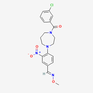 molecular formula C20H21ClN4O4 B2638143 4-[4-(3-chlorobenzoyl)-1,4-diazepan-1-yl]-3-nitrobenzenecarbaldehyde O-methyloxime CAS No. 691869-11-1