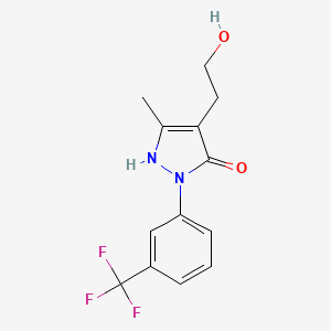 4-(2-Hydroxyethyl)-3-methyl-1-(3-(trifluoromethyl)phenyl)-1H-pyrazol-5-ol