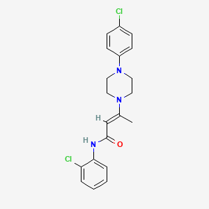 N-(2-chlorophenyl)-3-[4-(4-chlorophenyl)piperazino]-2-butenamide