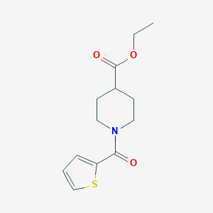 molecular formula C13H17NO3S B263815 Ethyl 1-(2-thienylcarbonyl)-4-piperidinecarboxylate 