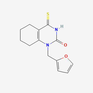 molecular formula C13H14N2O2S B2638157 1-(furan-2-ylmethyl)-4-thioxo-3,4,5,6,7,8-hexahydroquinazolin-2(1H)-one CAS No. 920411-78-5