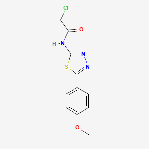 molecular formula C11H10ClN3O2S B2638160 2-氯-N-[5-(4-甲氧基苯基)-1,3,4-噻二唑-2-基]乙酰胺 CAS No. 18199-99-0