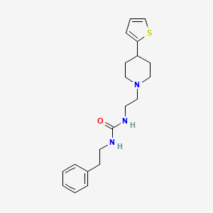 molecular formula C20H27N3OS B2638162 1-Phenethyl-3-(2-(4-(thiophen-2-yl)piperidin-1-yl)ethyl)urea CAS No. 1428363-55-6