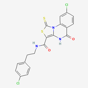 8-chloro-N-(4-chlorophenethyl)-5-oxo-1-thioxo-4,5-dihydro-1H-thiazolo[3,4-a]quinazoline-3-carboxamide