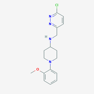 molecular formula C17H21ClN4O B2638167 N-[(6-chloropyridazin-3-yl)methyl]-1-(2-methoxyphenyl)piperidin-4-amine CAS No. 2094435-99-9