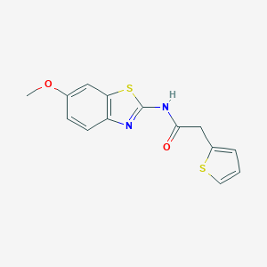 molecular formula C14H12N2O2S2 B263817 N-(6-methoxy-1,3-benzothiazol-2-yl)-2-(2-thienyl)acetamide 