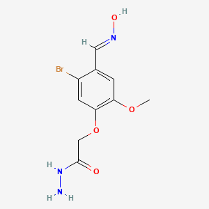 2-{5-bromo-4-[(E)-(hydroxyimino)methyl]-2-methoxyphenoxy}acetohydrazide
