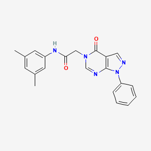 molecular formula C21H19N5O2 B2638182 N-(3,5-dimethylphenyl)-2-(4-oxo-1-phenylpyrazolo[3,4-d]pyrimidin-5-yl)acetamide CAS No. 852440-06-3