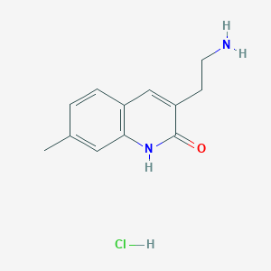 3-(2-aminoethyl)-7-methylquinolin-2(1H)-one hydrochloride