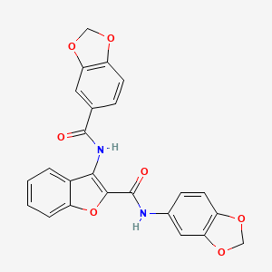 N-(2-(benzo[d][1,3]dioxol-5-ylcarbamoyl)benzofuran-3-yl)benzo[d][1,3]dioxole-5-carboxamide