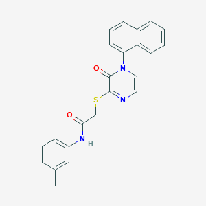 molecular formula C23H19N3O2S B2638195 2-((4-(萘-1-基)-3-氧代-3,4-二氢吡嗪-2-基)硫代)-N-(间甲苯基)乙酰胺 CAS No. 900007-69-4
