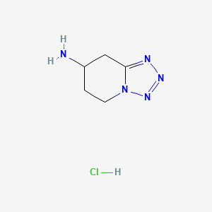molecular formula C5H10ClN5 B2638198 5,6,7,8-四氢四唑并[1,5-a]吡啶-7-胺；盐酸盐 CAS No. 2375260-34-5