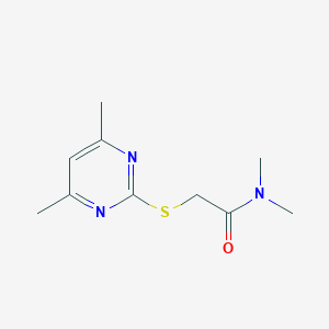 molecular formula C10H15N3OS B263820 2-[(4,6-dimethyl-2-pyrimidinyl)sulfanyl]-N,N-dimethylacetamide 