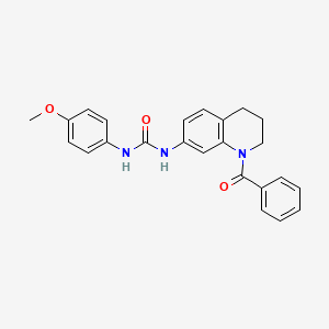 molecular formula C24H23N3O3 B2638207 1-(1-Benzoyl-1,2,3,4-tetrahydroquinolin-7-yl)-3-(4-methoxyphenyl)urea CAS No. 1203116-76-0